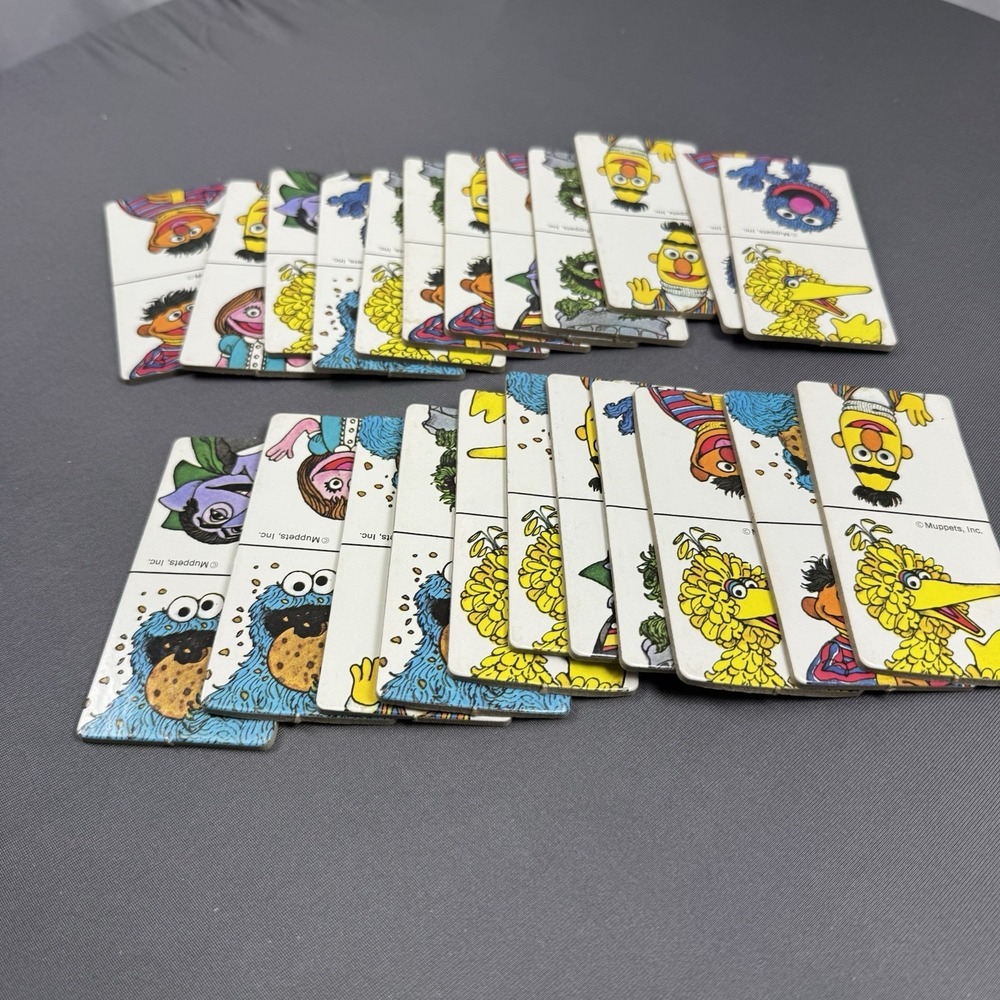 Vintage Sesame Street Muppet Cardboard Dominoes - 23